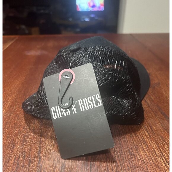 Guns N Roses Trucker Hat Mesh Cap Snapback Black Bravado One Size Rock 90s Retro - Picture 2 of 8